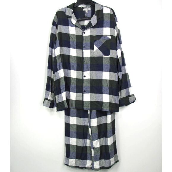 NORDSTROM MEN'S  Family Father Flannel Pajamas Set Multi Sz M - Picture 2 of 7